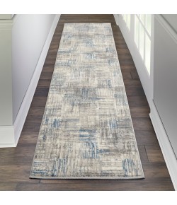 Nourison Home Solace SLA03 Ivory/Grey/Blue 2 ft. 3 in. X 7 ft. 3 in. Area Rug