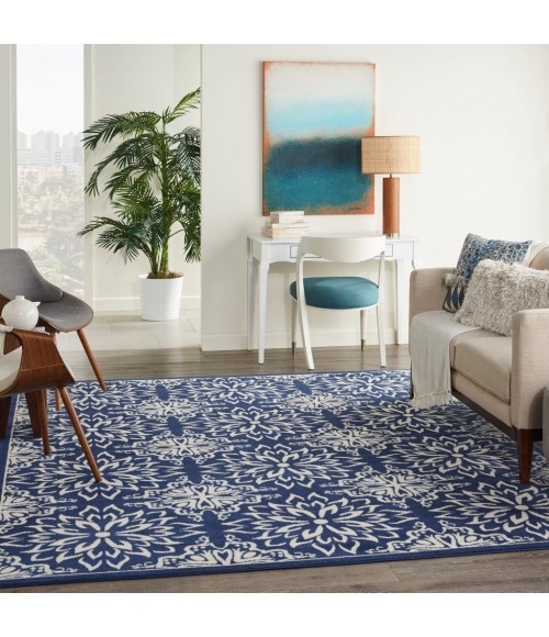 Nourison Jubilant Area Rug JUB06-Navy/Ivory