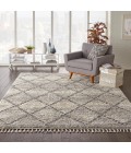 Nourison Oslo Shag Ivory/Grey OSL01 8 ft. X 11 ft. Rect. Rug