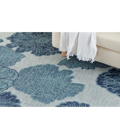 Nourison Garden Oasis Blue GOA04 8 ft. X 10 ft. Rectangle Rug