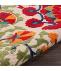 Nourison Aloha Round Area Rug ALH20-Red/Multicolor
