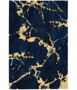 Nourison Symmetry - Smm09 Navy Area Rug 5 ft. 3 X 7 ft. 9 Rectangle