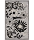 Nourison Aloha Black White ALH33 2 ft. 8 in. X 4 ft. Rectangle Rug