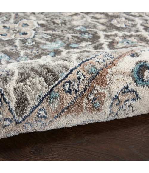 Kathy Ireland American Manor Area Rug AMR01 Grey/Ivory 2'2" x 7'6"