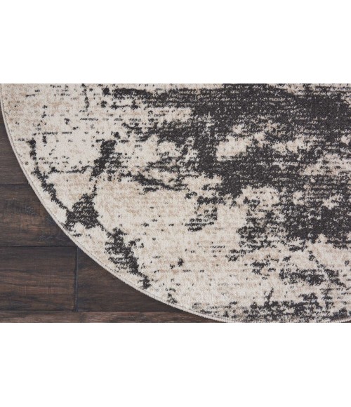 Nourison Maxell Round Area Rug MAE07-Ivory/Grey