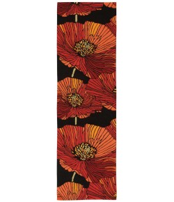 Nourison Fantasy - Fa24 Black Area Rug 2 ft. 3 X 8 ft. Rectangle