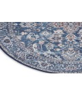 Nicole Curtis Machine Washable Series 1 Navy Ivory SR104 4 ft. Round Rug