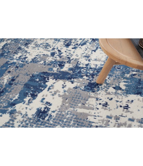 Nourison Grafix Navy Blue Rug GRF38 8 ft. Round - Rugs Town Nourison Grafix Navy Blue GRF38 8 ft. Round Rug