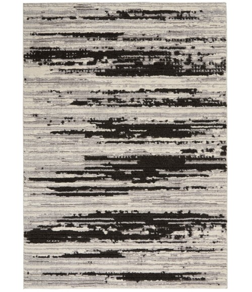 Nourison TEXTURED CONTEMPORARY Area Rug Nourison Textured Contemporary Area Rug TEC02-Ivory/Charcoal