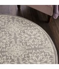 Nourison Jubilant Round Area Rug JUB06-Ivory/Grey