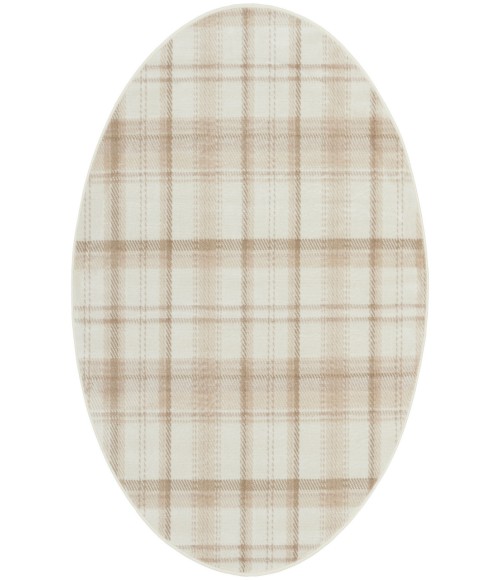 Nourison Grafix Ivory Beige GRF03 4 ft. Round Rug