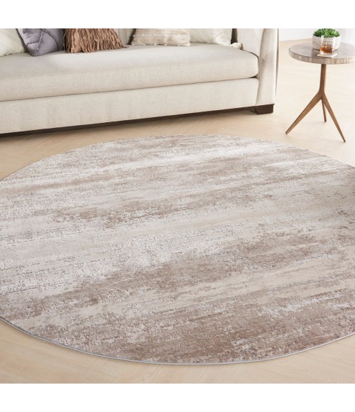 Nourison Rustic Textures Area Rug RUS03 Beige 7'10" Round
