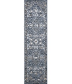 kathy ireland Home Ki25 Malta - Mai01 Navy Area Rug 2 ft. 2 X 7 ft. 7 Rectangle