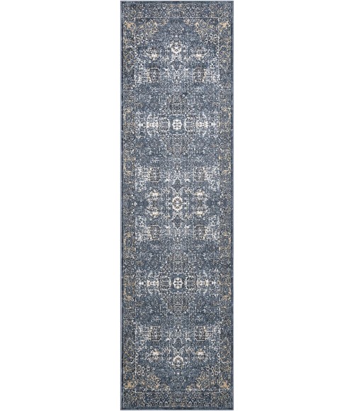 kathy ireland Home Malta Runner Area Rug MAI01-Navy