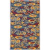 Nourison Aloha Navy Multicolor ALH17 2 ft. X 6 ft. Rectangle Rug