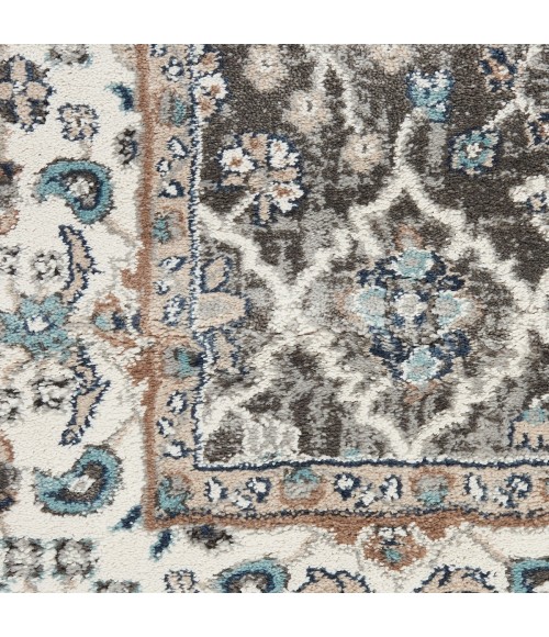 Kathy Ireland American Manor Area Rug AMR01 Grey/Ivory 2'2" x 7'6"