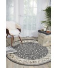Nourison Somerset Round Area Rug ST02-Charcoal