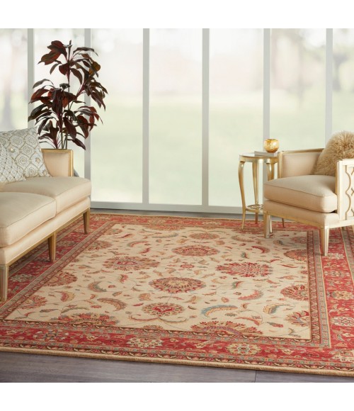 Nourison Living Treasures Area Rug LI04-Ivory/Red