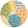 Nourison Aloha - Alh05 Turquoise/Multicolor Area Rug 7 ft. 10 in. X Round