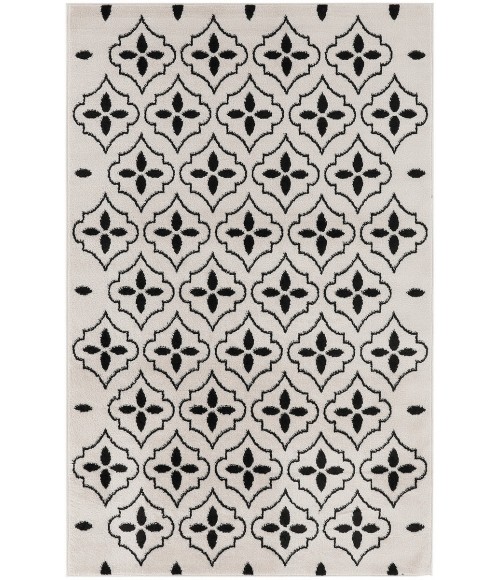 Nourison Home Nourison Essentials Ivory Black NRE04 4 ft. X 6 ft. Rectangle Rug