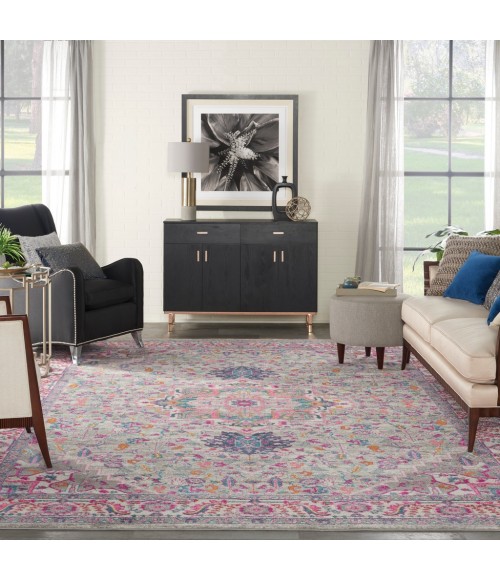 Nourison Passion Area Rug PSN20-Light Grey/Pink