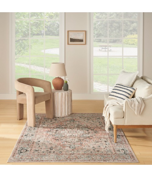 Nourison Home Washable Decor Peach Rug WSD13 5 ft. 3 in. X 7 ft. Rectangle - Rugs Town Nourison Home Washable Decor Peach WSD13 5 ft. 3 in. X 7 ft. Rectangle Rug