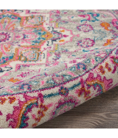 Nourison Passion Area Rug PSN20 Light Grey/Pink 8' x ROUND