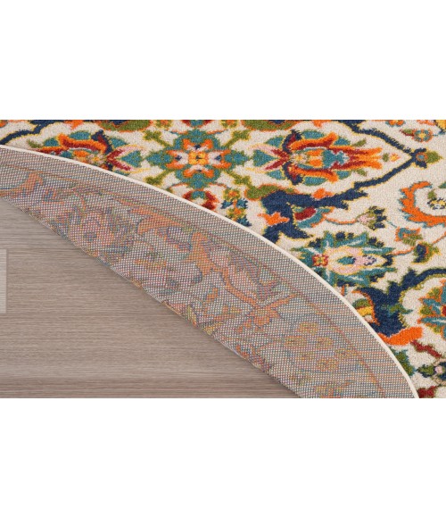 Nourison Allur Ivory Multicolor ALR03 4 ft. Round Rug