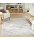 Nourison Astra Machine Washable Grey ASW12 5 ft. 3 in. X 7 ft. Rect. Rug