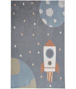 Nourison Astra Machine Washable Sky Blue ASW06 7 ft. 10 in. X 10 ft. Rectangle Rug