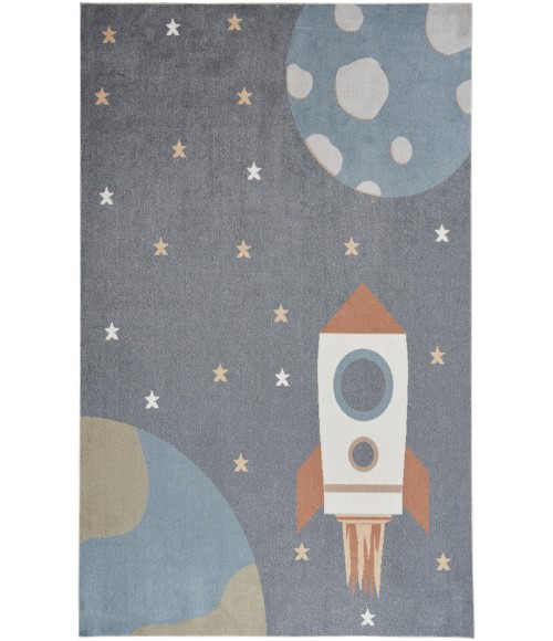 Nourison Astra Machine Washable Sky Blue ASW06 9 ft. X 12 ft. Rectangle Rug