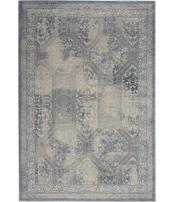 Nourison Grand Expressions - Ki56 Blue Ivory Area Rug 5 ft. 3 in. X 7 ft. 3 in. Rectangle