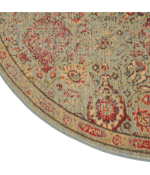 Nourison Somerset Round Area Rug ST90-Light Green