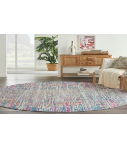 Nourison Passion Ivory Multicolor PSN36 10 ft. Round Rug
