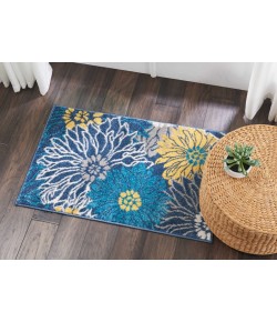 Nourison Passion - Psn17 Blue Area Rug 22 X 34 Rectangle