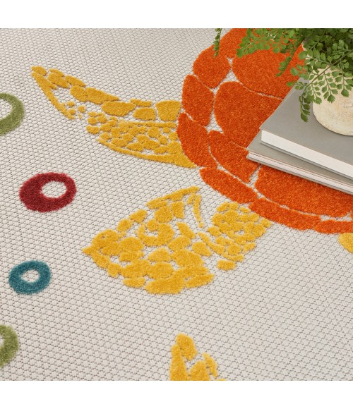 Nourison Aloha Area Rug ALH27 Teal Multi