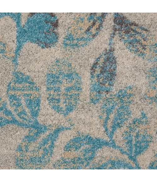 Nourison Tranquil Area Rug TRA03-Ivory/Turquoise