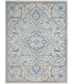 Nourison Elation - Etn10 Ivory Blue Area Rug 5 ft. 3 X 7 ft. 3 Rectangle