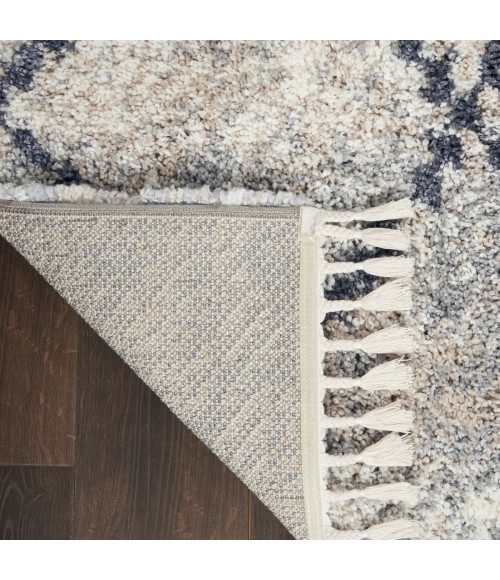 Nourison Scandinavian Shag Silver Grey SCN01 7 ft. 10 in. X 10 ft. 6 in. Rect. Rug