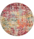 Nourison Celestial Round Area Rug CES13-Pink/Multicolor