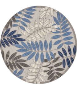 Nourison Aloha - Alh18 Grey Blue Area Rug 7 ft. 10 X Round