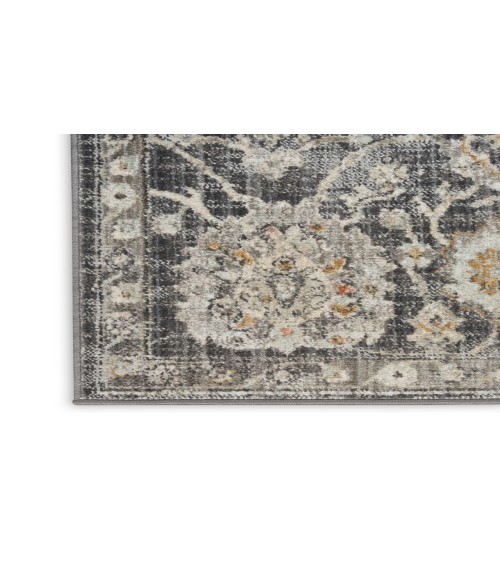 Nourison Oushak Home Charcoal OUS01 2 ft. 3 in. X 7 ft. 6 in. Rectangle Rug