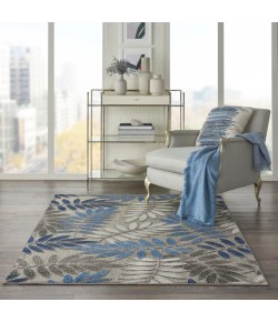Nourison Aloha - Alh18 Grey Blue Area Rug 3 ft. 6 X 5 ft. 6 Rectangle