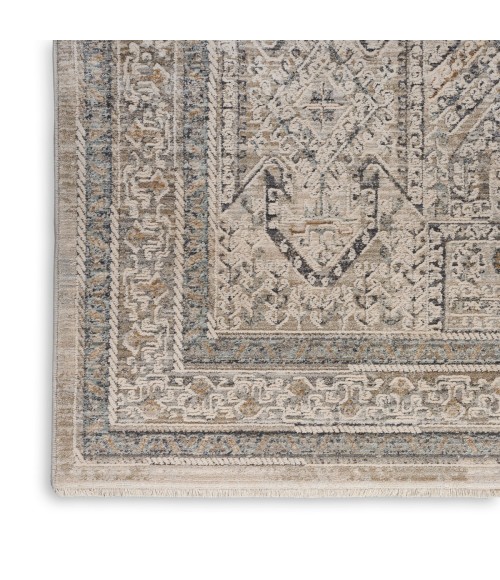 Nourison Lynx Ivory/Grey/Blue Rug LNX01 3 ft. X 5 ft. Rect. - Rugs Town Nourison Lynx Ivory/Grey/Blue LNX01 3 ft. X 5 ft. Rect. Rug