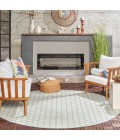 Nourison Twist Reversible Aqua TWS01 8 ft. X Round Rug