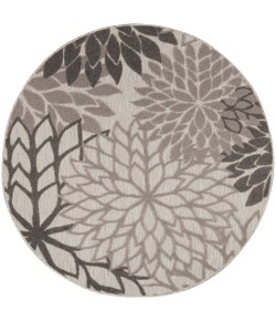 Nourison Aloha - Alh05 Silver Grey Area Rug 5 ft. 3 X Round