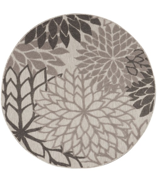 Nourison Aloha Round Area Rug ALH05-Silver Grey