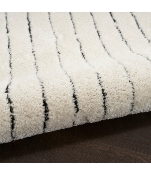 Nourison Modern Comfort Ivory Black Rug MNC01 7 ft. X 9 ft. Rect. - Rugs Town Nourison Modern Comfort Ivory Black MNC01 7 ft. X 9 ft. Rect. Rug