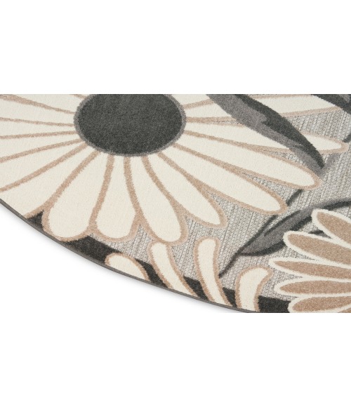 Nourison Aloha Beige ALH33 5 ft. 3 in. Round Rug