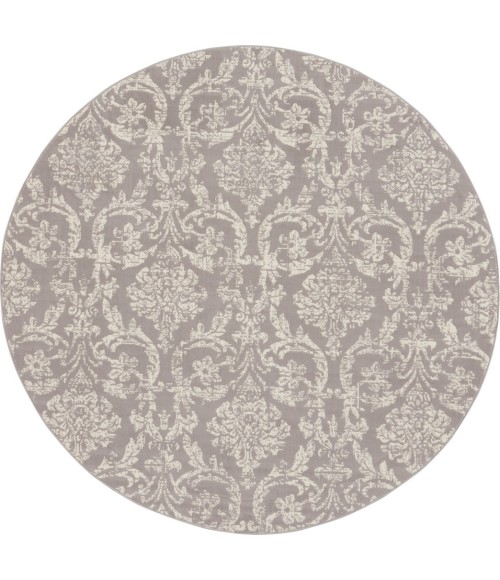 Nourison Jubilant Round Area Rug JUB09-Grey
